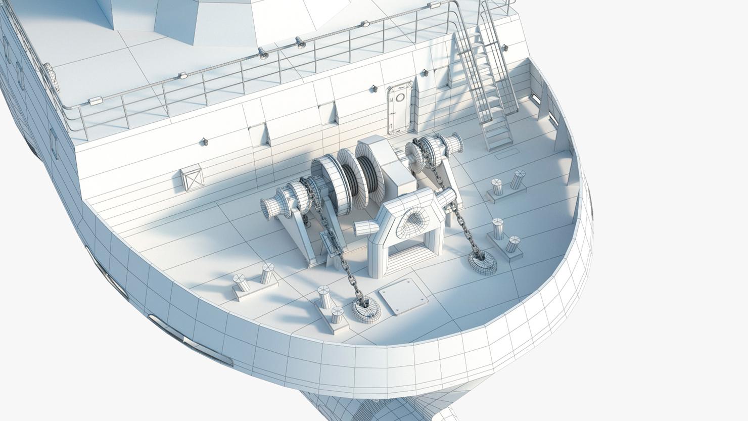 Presentation 3D model of the Cargo Crane Ship. Freelance 3D Designer “Monaco Felice”.